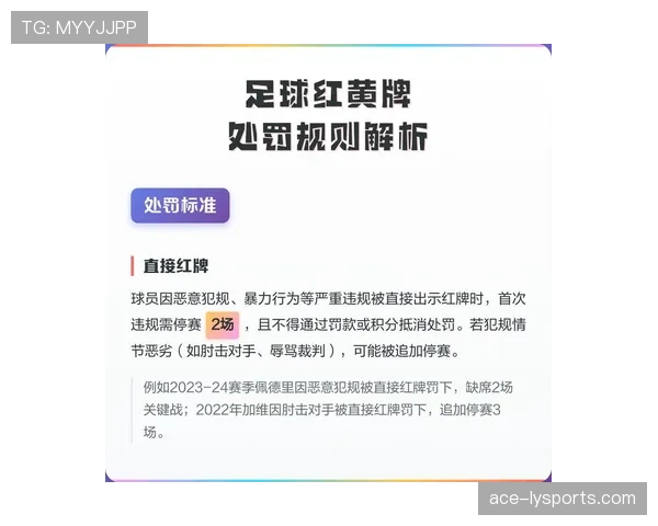 足球禁赛规则详解：累计黄牌与直接红牌的判罚标准与执行流程